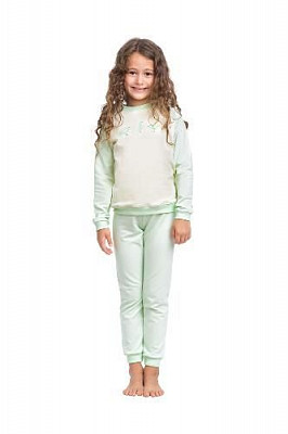 Детская пижама для девочек Цвет: Бледно-салатовый