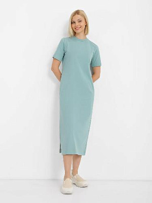 Dress with a slit color: Gray mint