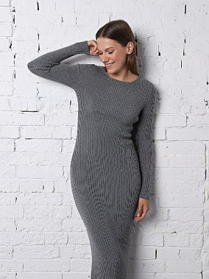 Knitted dress color: Grey