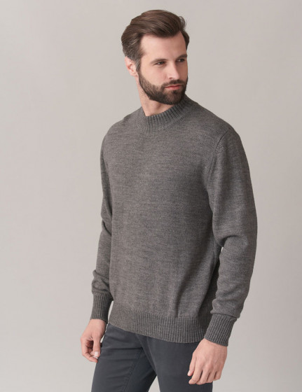 Knitted sweater, vendor code: 1026-03-B, color: Grey