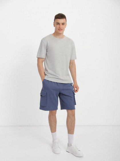 Shorts with patch pockets, vendor code: 1090-13 , color: Blue-gray
