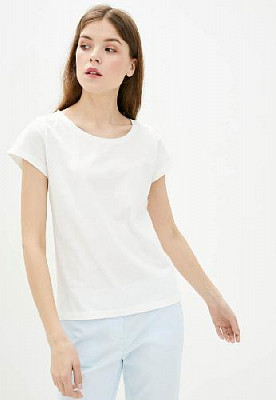 T-shirt with round collar color: Milk