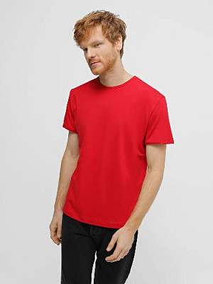 T-shirt with untreated edges color: Red