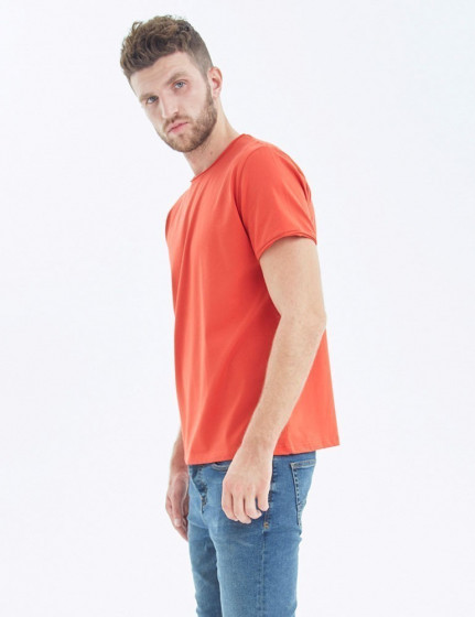 T-shirt with untreated edges, vendor code: 1012-18, color: Scarlet