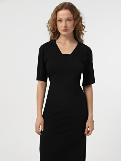 Dress with a V-neckline