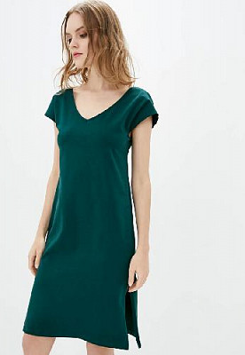 Платье с вырезом на спине цвет: Темно-зеленый