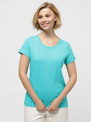T-shirt with round collar color: Turquoise