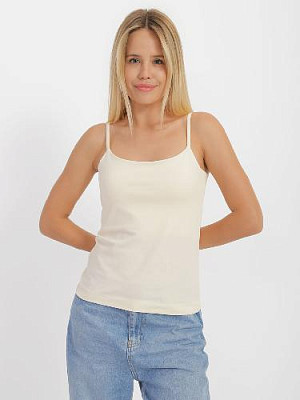 T-shirt with thin straps color: Milk
