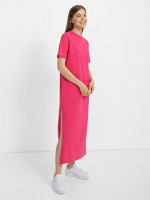 Сукня з розрізом, арт: 2050-63.1, колір: Яскраво-Рожева