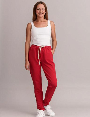 Straight trousers color: Red