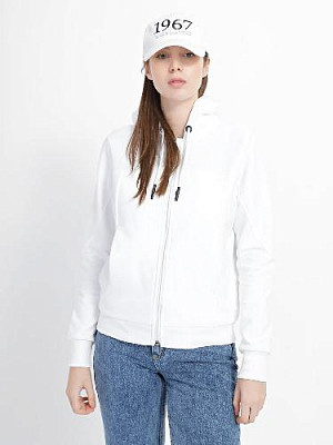 Hoodie insulated  with a zipper color: White