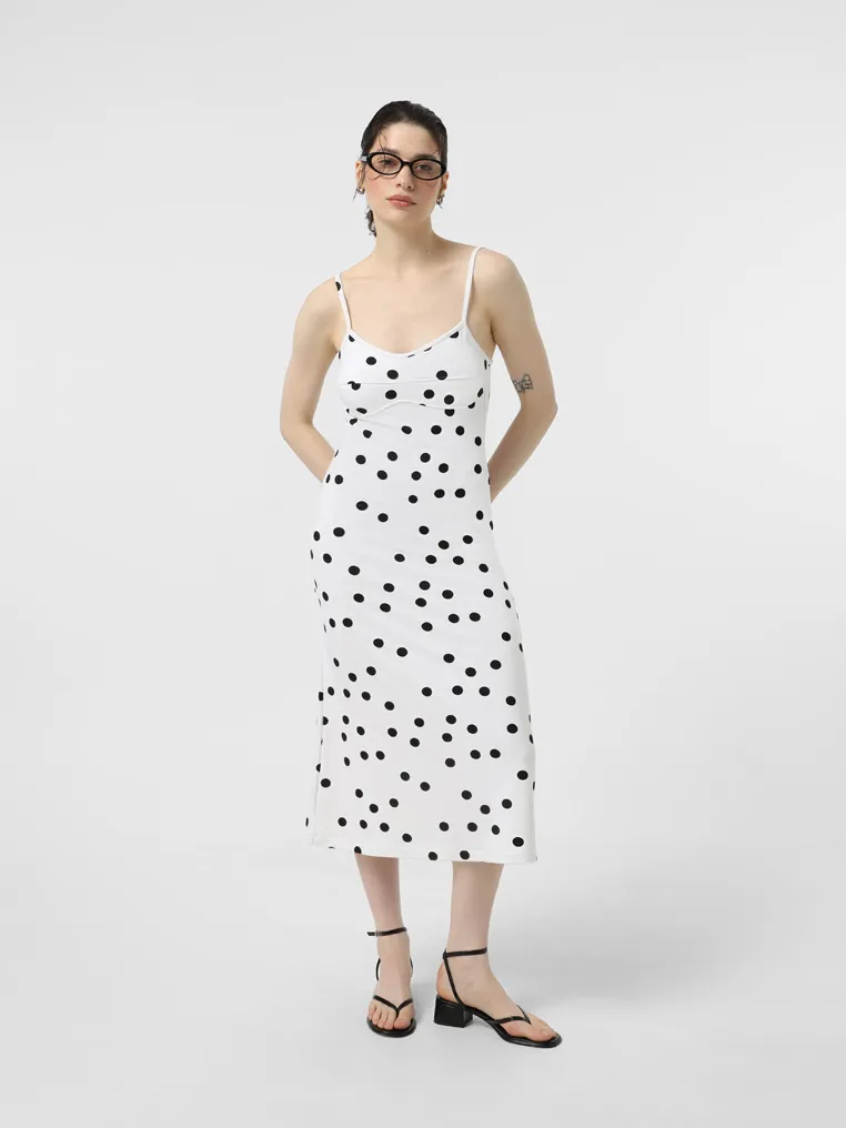 Dress with thin straps