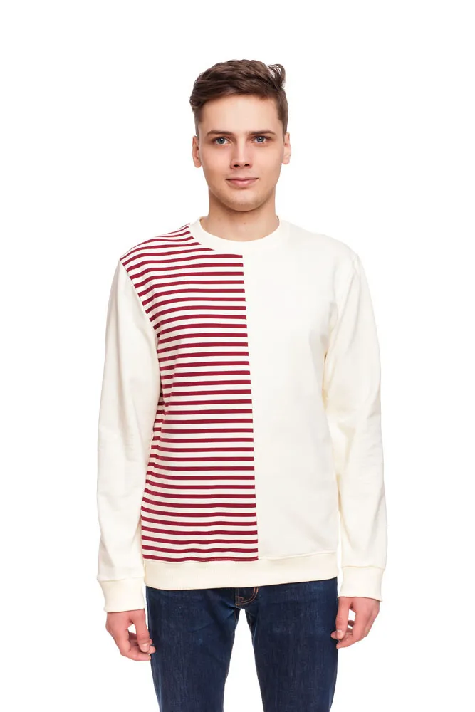 Asymmetric Stripe Sweatshirt