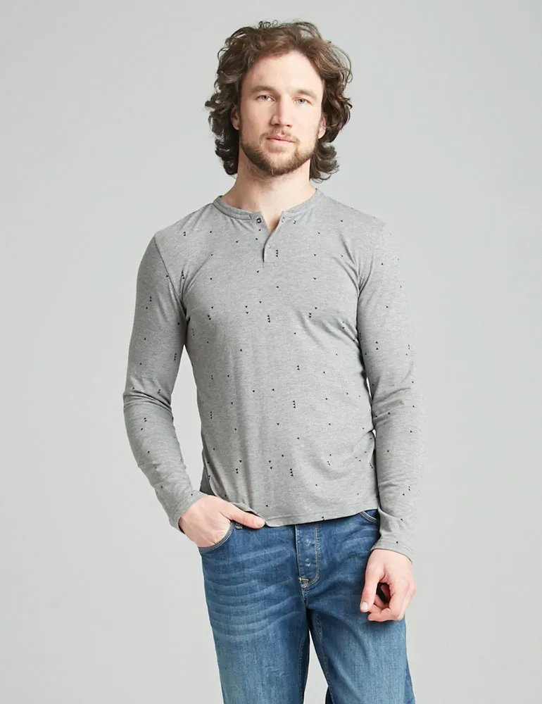 Longsliv with micro print