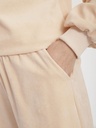 Elastic band pants in velour