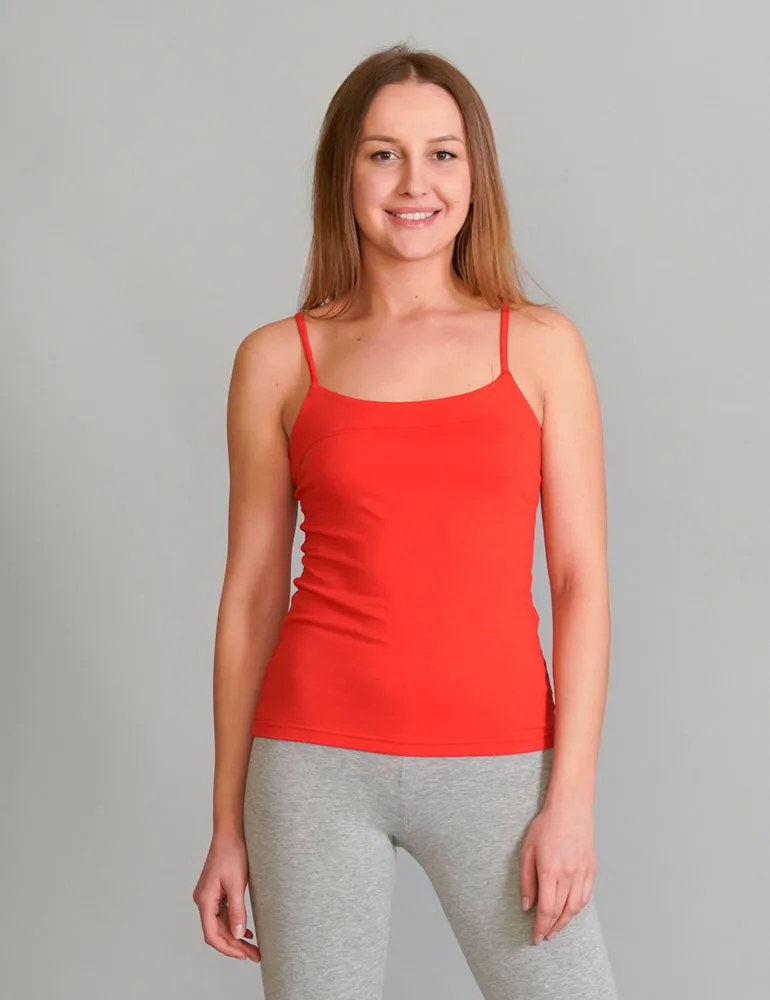 Майка на тонких бретелях