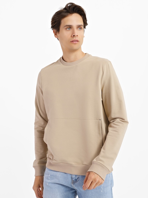 Sweatshirt with cuff in front