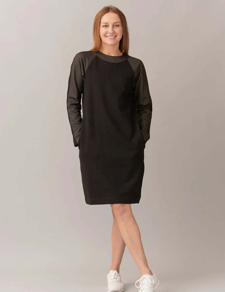 Dress with decorative inserts