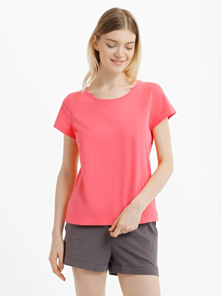 T-shirt with round collar