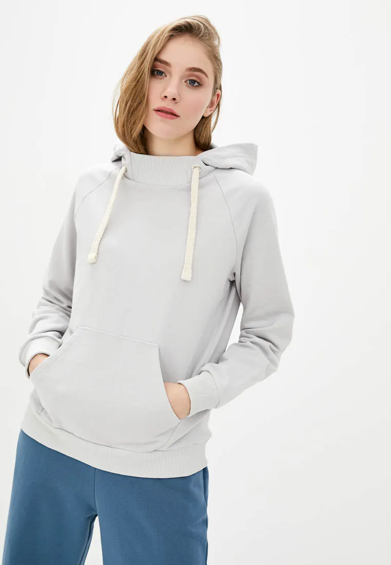 Lace Up Neck Tie Hoodie