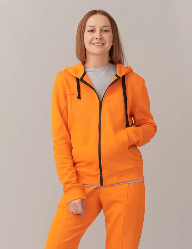 Women's hoodie with a zipper
