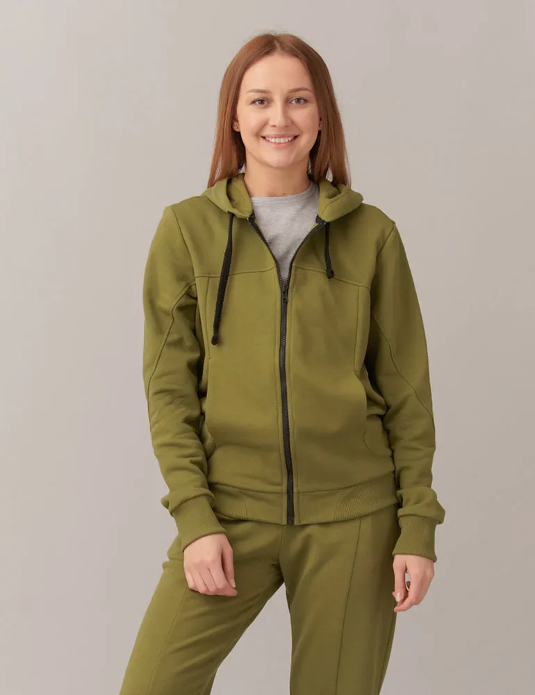 Women's hoodie with a zipper