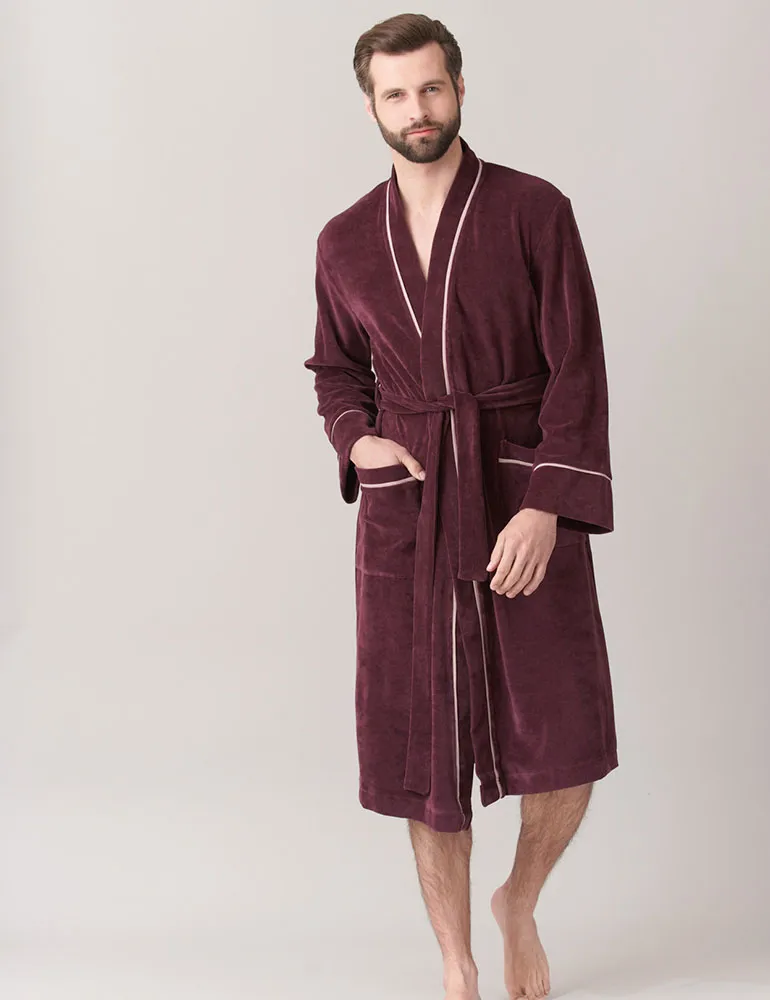 Velor bathrobe
