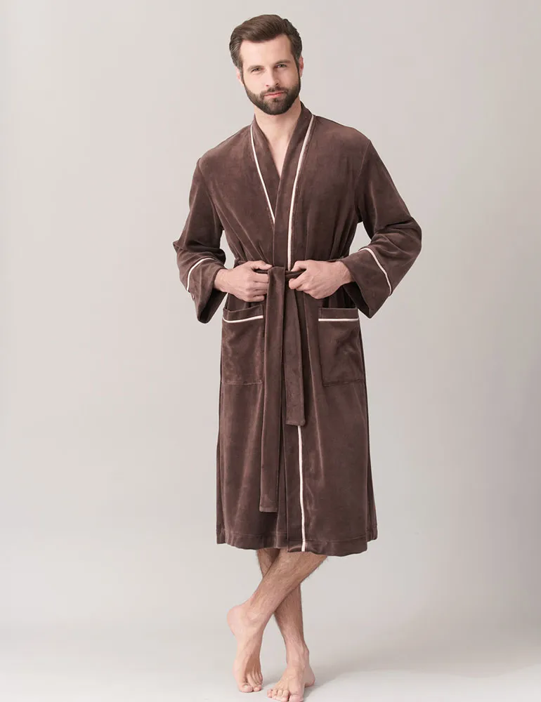 Velor bathrobe