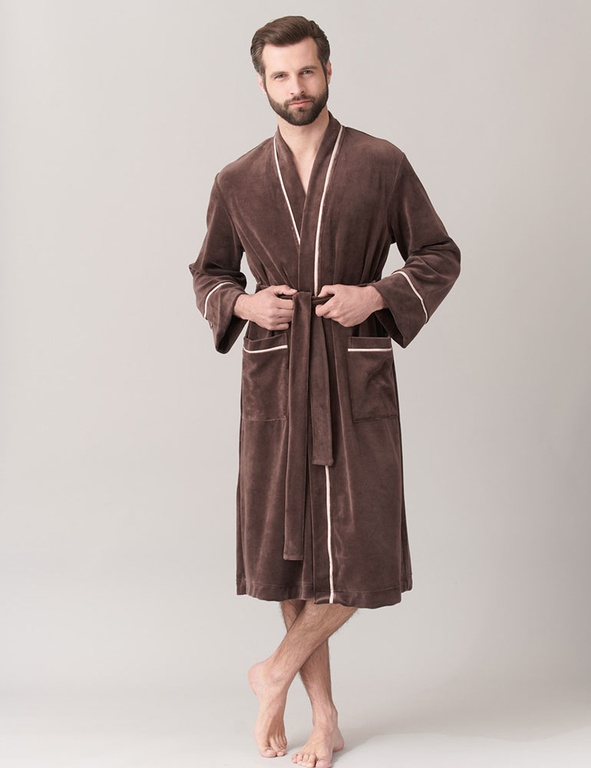 Velor bathrobe