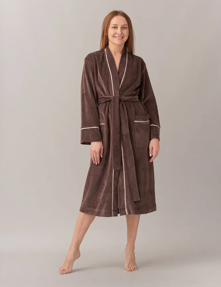 Velor bathrobe