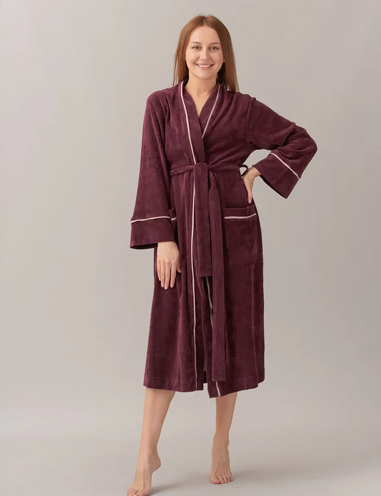 Velor bathrobe