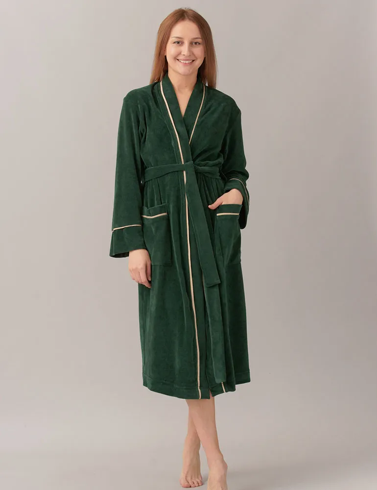 Velor bathrobe