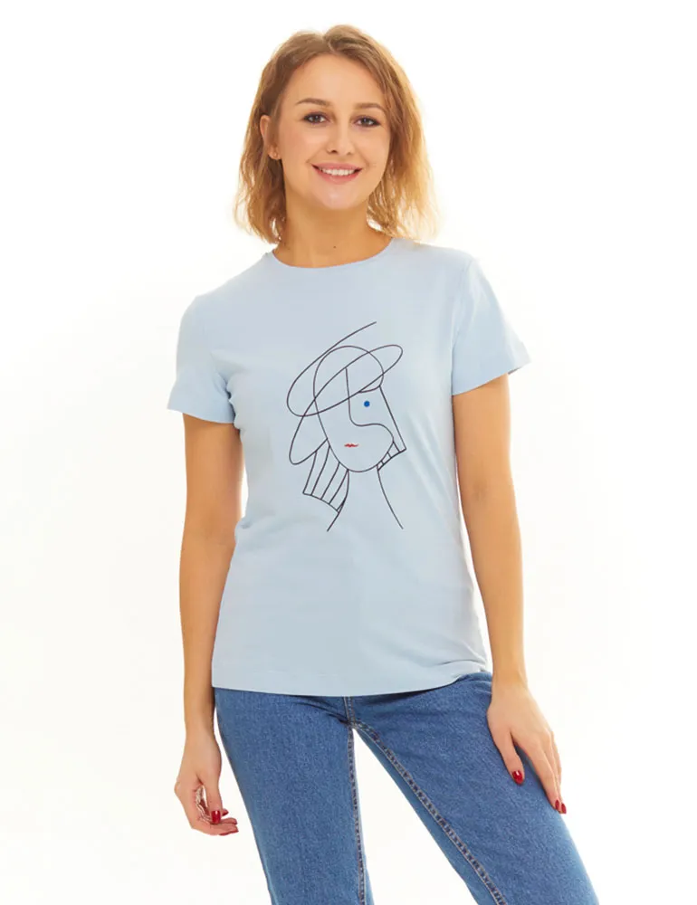 Футболка з декоративним принтом