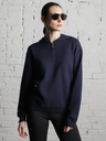 Knitted hoodie with a zipper