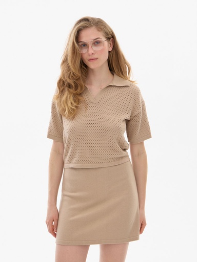Knitted polo shirt