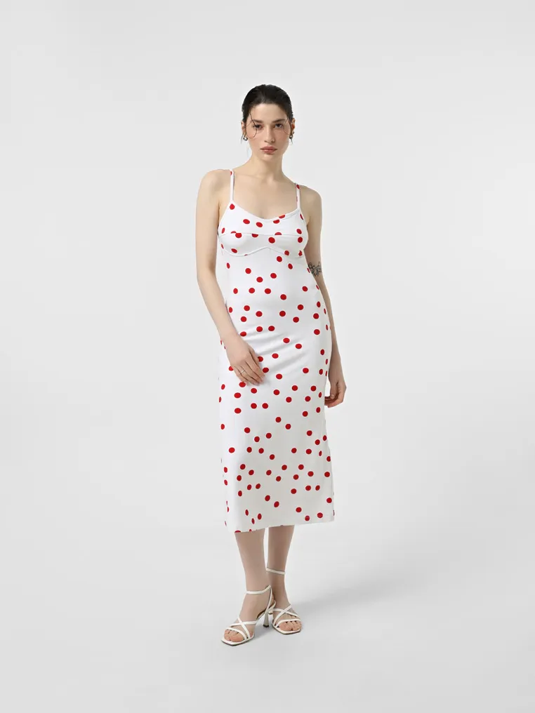 Dress with thin straps