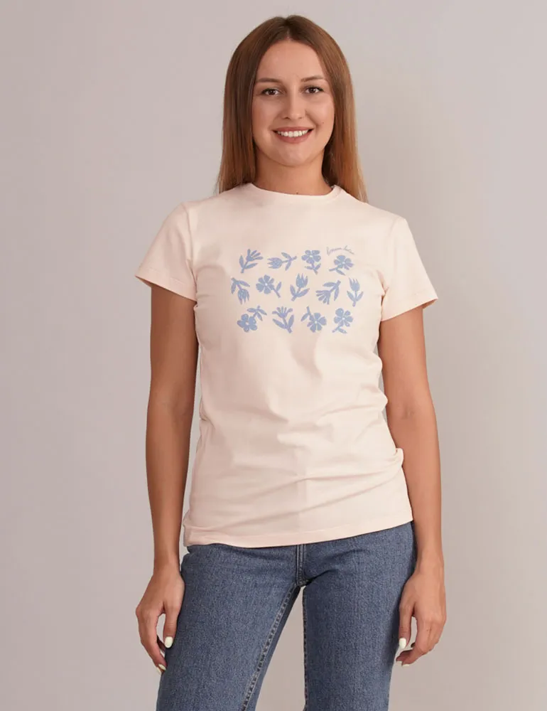 Футболка з декоративним принтом