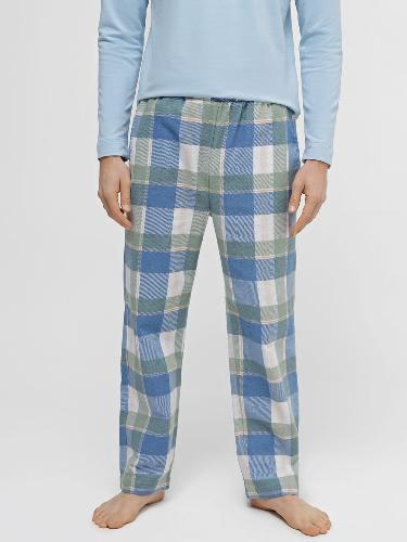 Plaid home pants (flannel) Color: Blue
