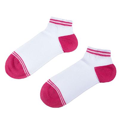 Шкарпетки короткі Колір: Білий / Рожевий