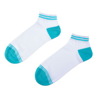 Шкарпетки короткі, арт: 6210.1, колір: БІЛИЙ/бірюзовий