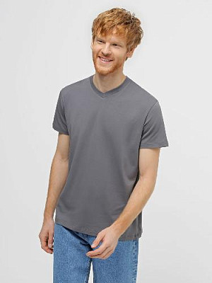 V-neck T-shirt color: Grey