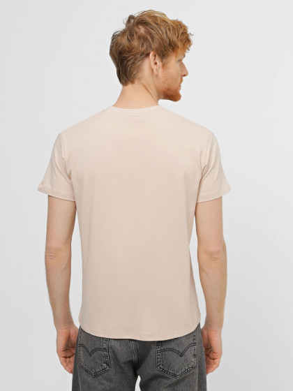 V-neck T-shirt, vendor code: 1912-06, color: Beige