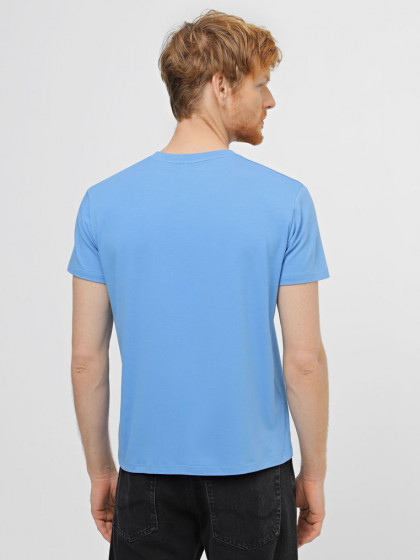 V-neck T-shirt, vendor code: 1912-06, color: Light blue