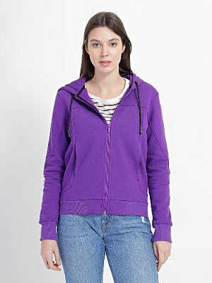 Hoodie insulated  with a zipper color: Purple