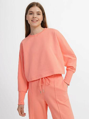 Cropped sweatshirt color: Apricot