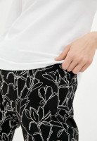 Піжама, кофта з штанами, арт: 2070-20, колір: білий / іриси на чорному