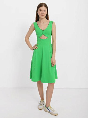 Сукня з вирізом колiр: Зелений
