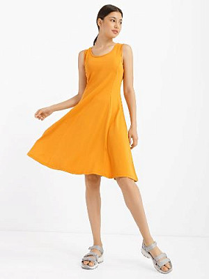 Dress with open back color: Mustard