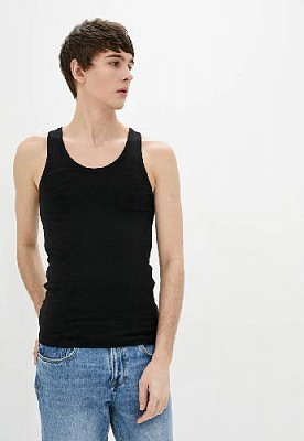 T-shirt with decorative stitching color: Black